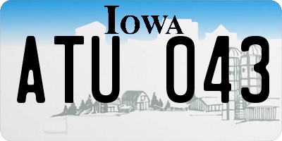 IA license plate ATU043