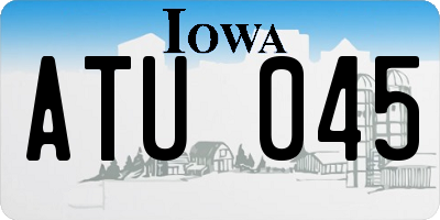 IA license plate ATU045