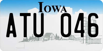 IA license plate ATU046