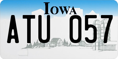 IA license plate ATU057