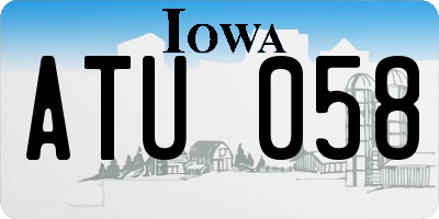 IA license plate ATU058