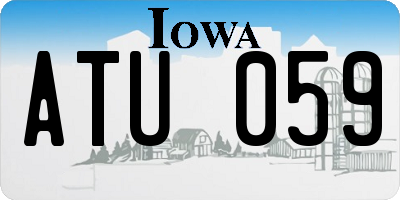 IA license plate ATU059