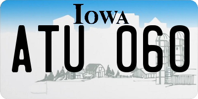 IA license plate ATU060