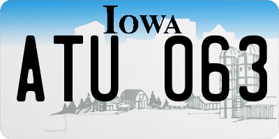 IA license plate ATU063