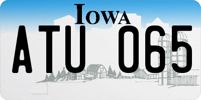 IA license plate ATU065