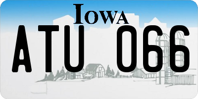 IA license plate ATU066