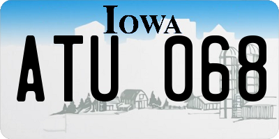 IA license plate ATU068