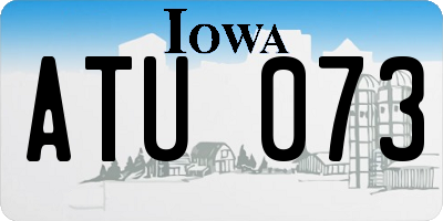 IA license plate ATU073