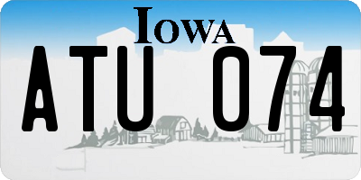 IA license plate ATU074