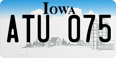 IA license plate ATU075
