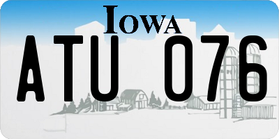 IA license plate ATU076