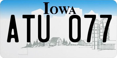 IA license plate ATU077