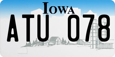 IA license plate ATU078