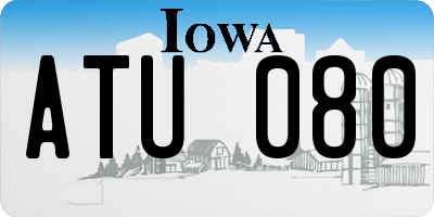 IA license plate ATU080