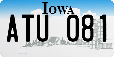 IA license plate ATU081
