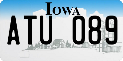 IA license plate ATU089