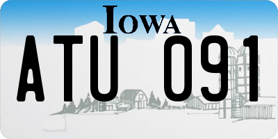 IA license plate ATU091