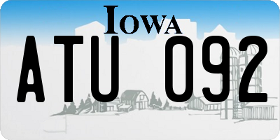 IA license plate ATU092