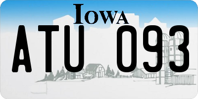 IA license plate ATU093