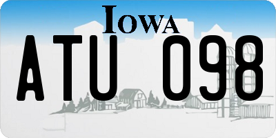 IA license plate ATU098