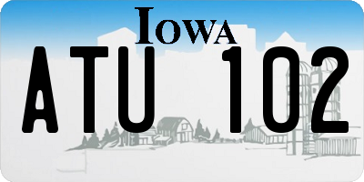 IA license plate ATU102
