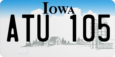 IA license plate ATU105