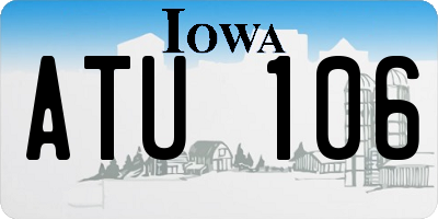 IA license plate ATU106