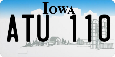 IA license plate ATU110