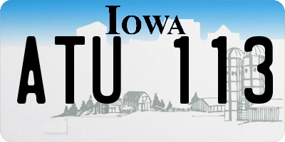 IA license plate ATU113