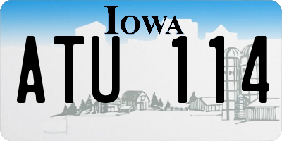 IA license plate ATU114
