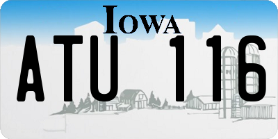 IA license plate ATU116