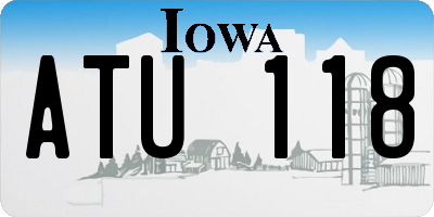 IA license plate ATU118