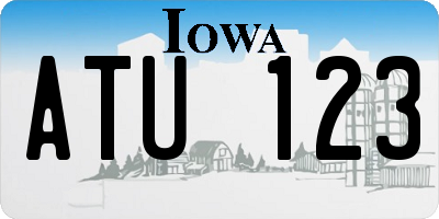 IA license plate ATU123