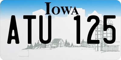 IA license plate ATU125