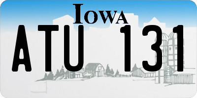 IA license plate ATU131