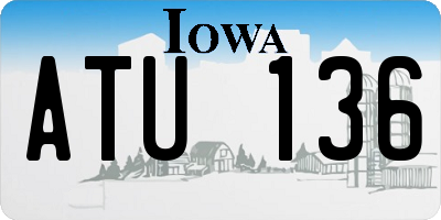 IA license plate ATU136