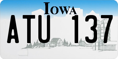IA license plate ATU137