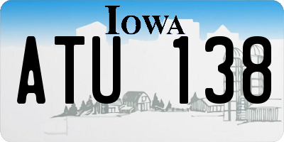 IA license plate ATU138