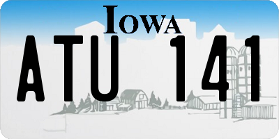 IA license plate ATU141