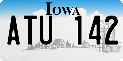 IA license plate ATU142