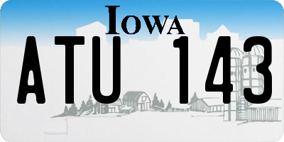 IA license plate ATU143