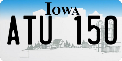 IA license plate ATU150