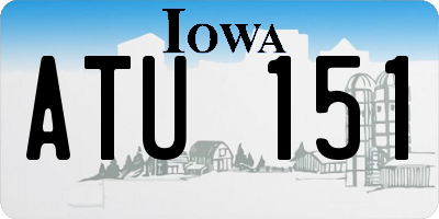 IA license plate ATU151