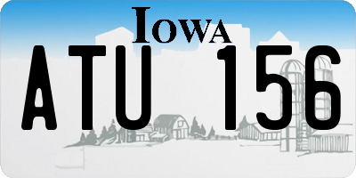 IA license plate ATU156