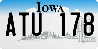 IA license plate ATU178