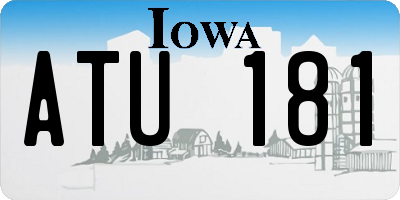 IA license plate ATU181