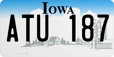 IA license plate ATU187