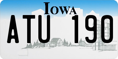 IA license plate ATU190