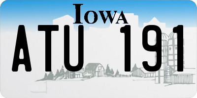 IA license plate ATU191