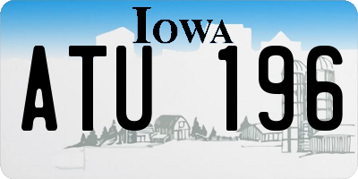 IA license plate ATU196
